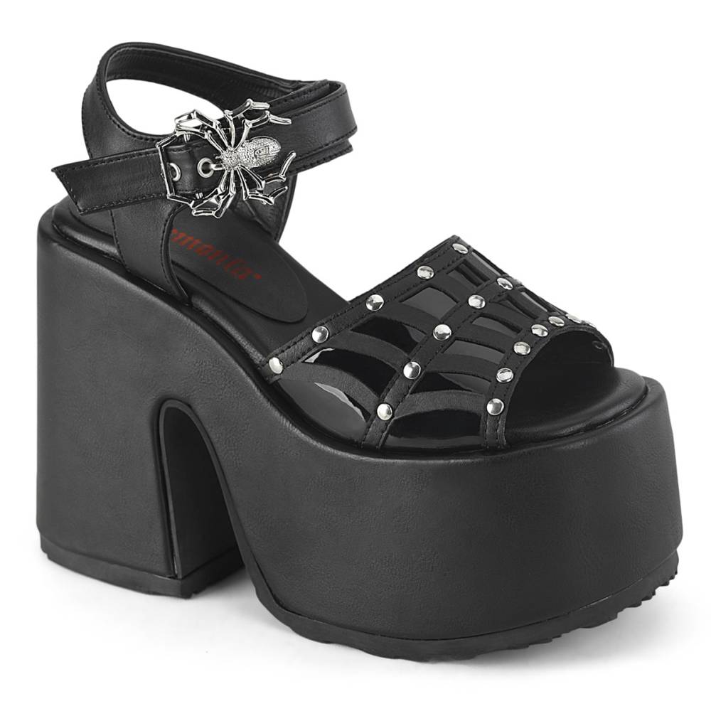 DemoniaCult - CAMEL-17 Plateau Sandaal - Zwart